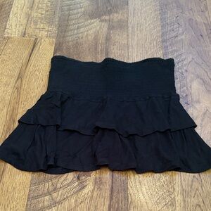NWT Me.n.u Black Smock Tiered Skirt Size M